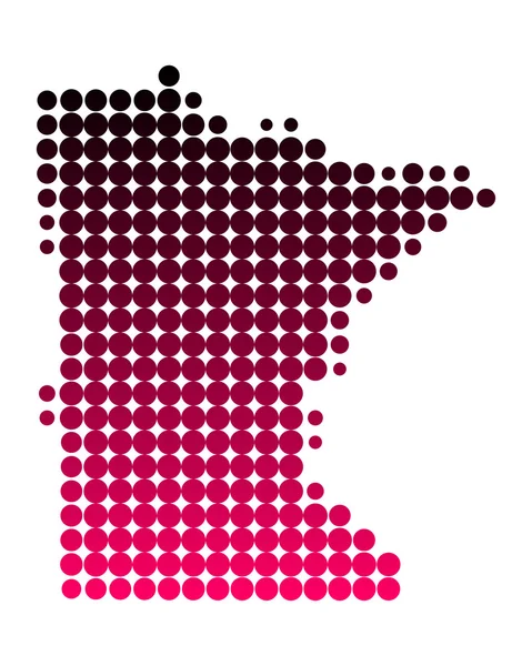 La carte de Minnesota — Image vectorielle