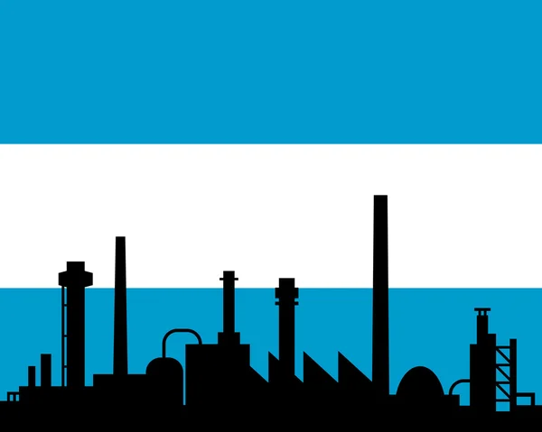 Промышленность и флаг Аргентины — стоковое фото