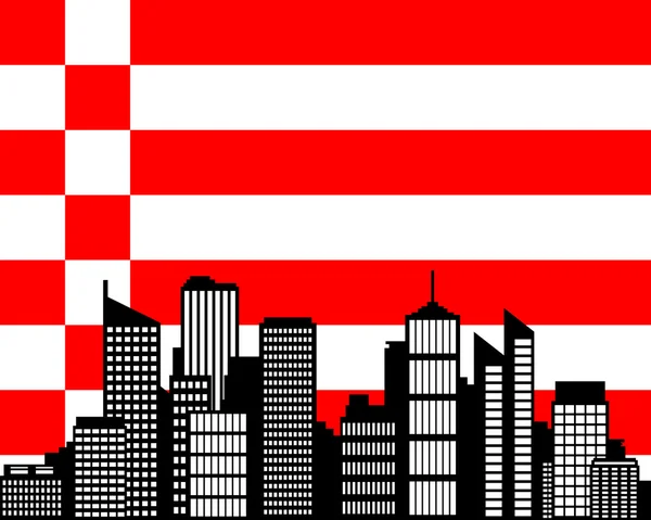 城市和布里曼的旗帜 — 图库照片