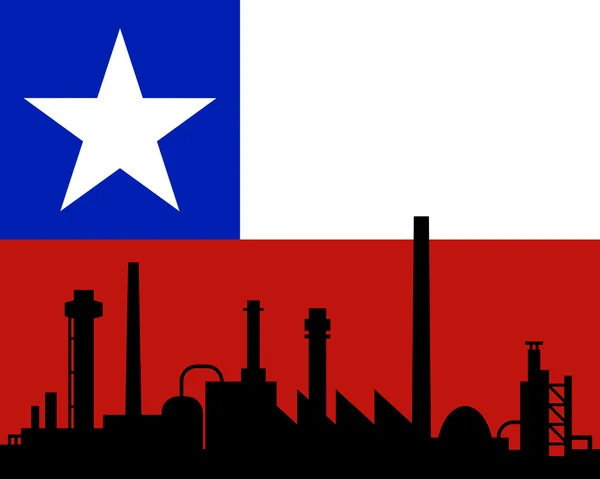 stock image Industry and flag of Chile