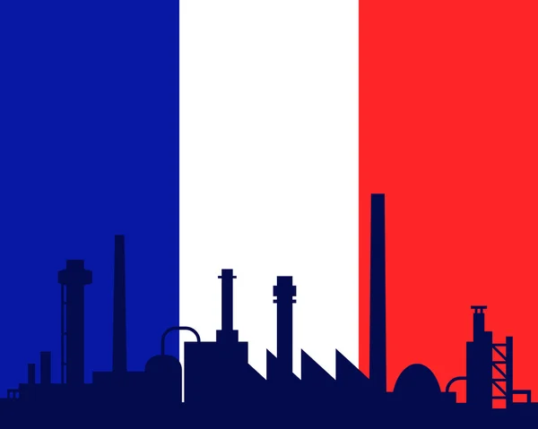 Sanayi ve Fransa bayrağı — Stok fotoğraf