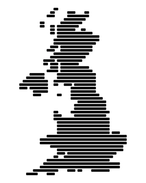 Mapa Wielkiej Brytanii — Zdjęcie stockowe