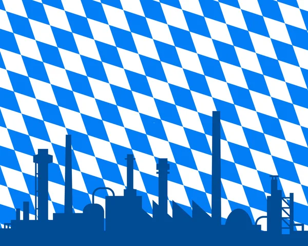 Industrin och flaggan av Bayern — Stockfoto