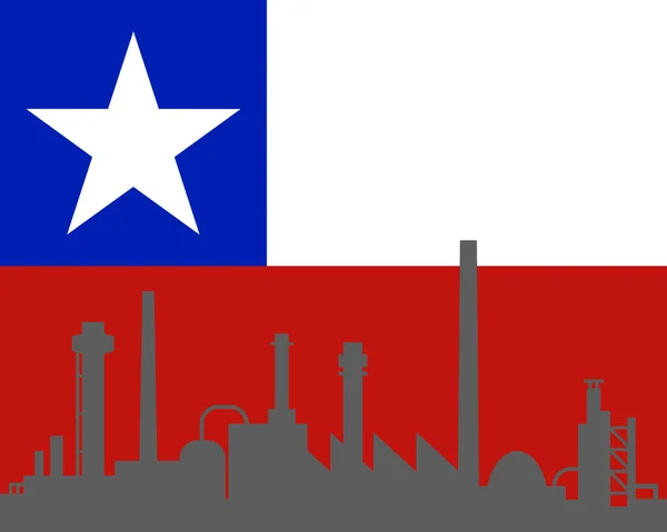 Ipar és chile zászlaja — Stock Fotó