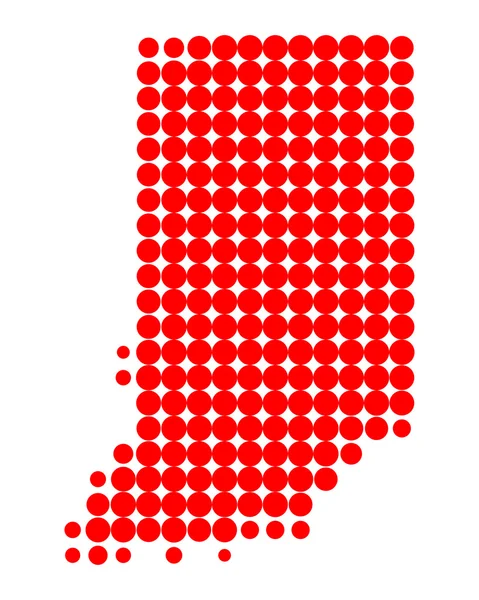 El mapa de Indiana — Foto de Stock