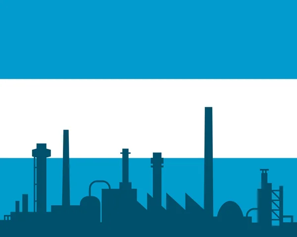Промышленность и флаг Аргентины — стоковое фото