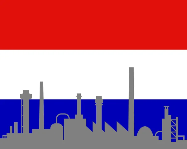 Промисловості та Прапор Нідерландів — стокове фото
