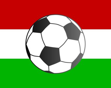 Macaristan ve futbol topu bayrağı