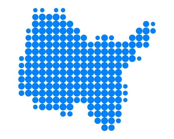 Mapa departementu ain — Stockový vektor