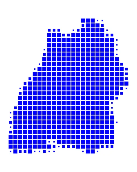 バーデン=ヴュルテンベルク州地図 — ストックベクタ