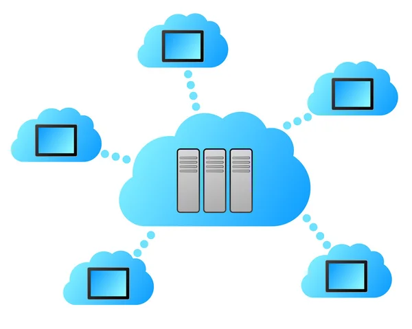 stock vector Cloud computing