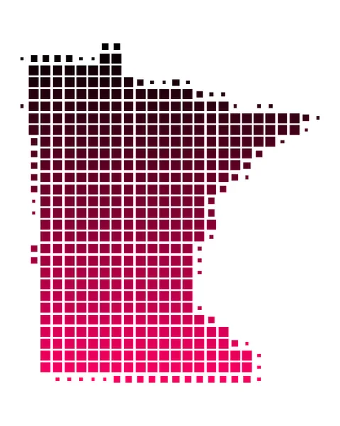 La carte de Minnesota — Image vectorielle
