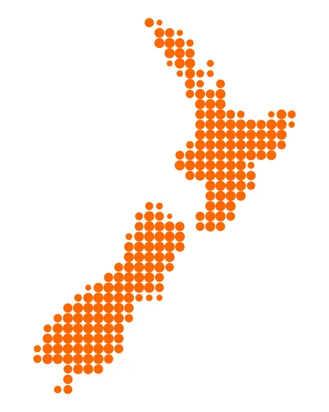 stock vector Map of New Zealand