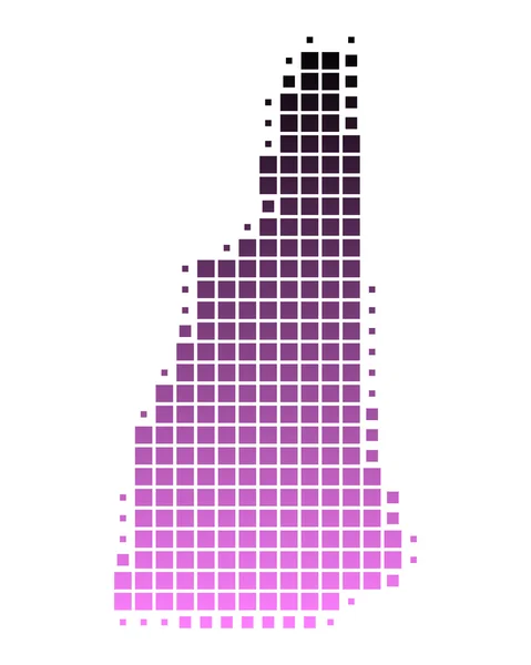 El mapa de New Hampshire — Vector de stock