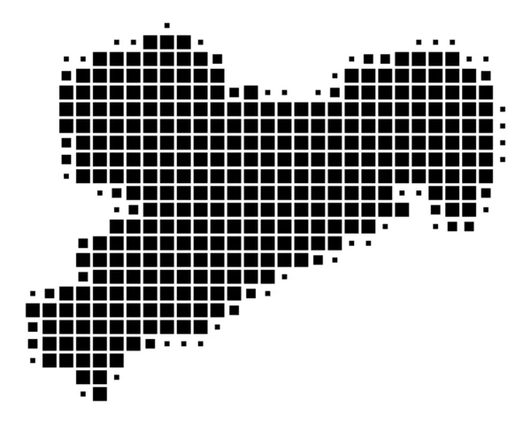 stock vector Map of Saxony