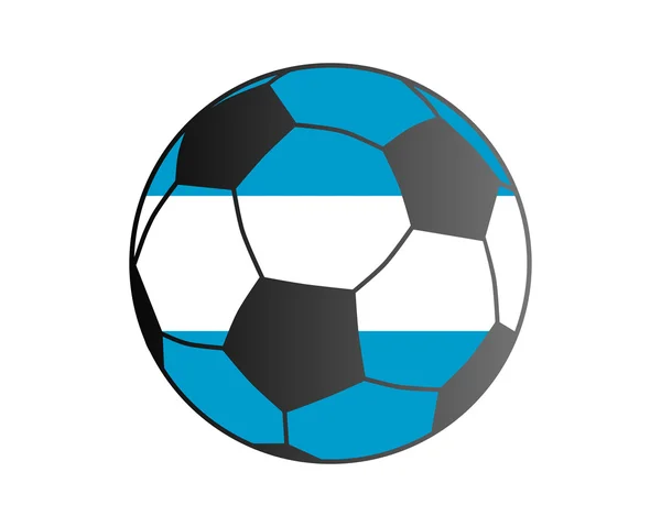 Drapeau de l'Argentine et ballon de football — Image vectorielle