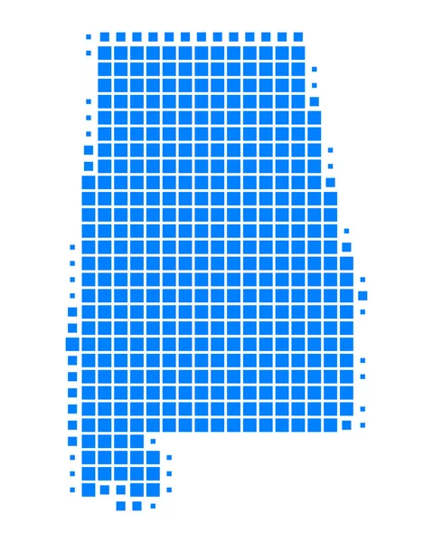 Map of Alabama — Stock Vector