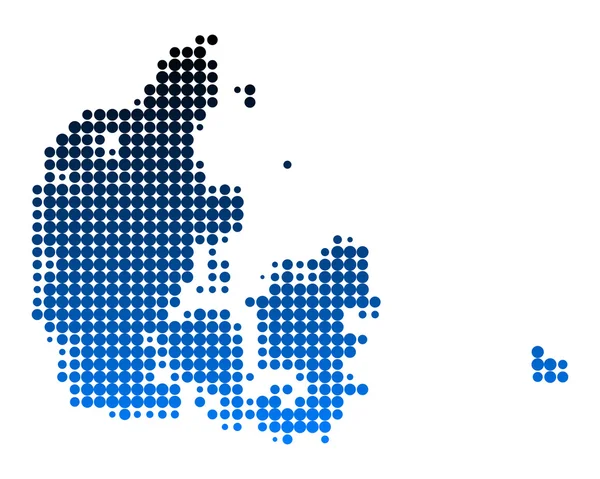 デンマークのマップ — ストックベクタ