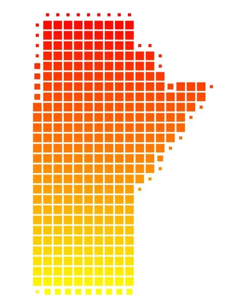 Mapa online de Manitoba — Vector de stock