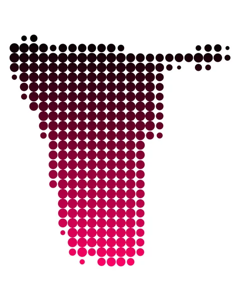 纳米比亚的地图 — 图库矢量图片