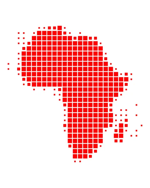 La mappa di Africa — Vettoriale Stock