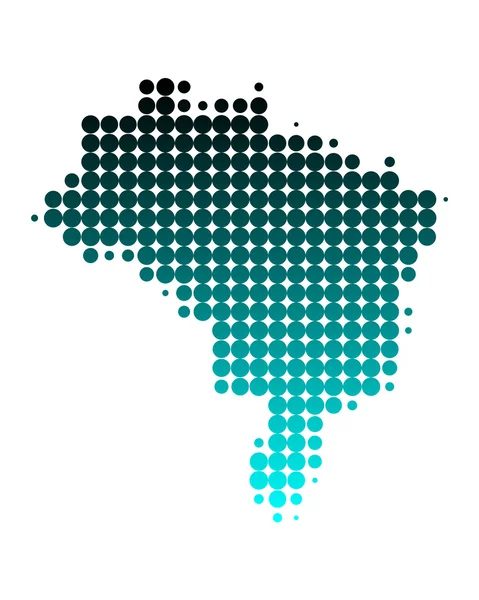 Mapa Brazylia — Wektor stockowy