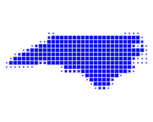 Mapa online de Carolina del Norte — Vector de stock