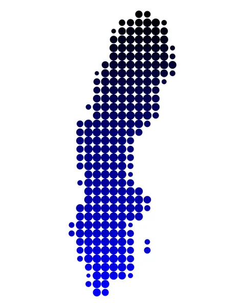Χάρτης της Σουηδίας — Διανυσματικό Αρχείο