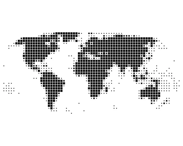 Παγκόσμιο χάρτη σε πλατείες — Διανυσματικό Αρχείο