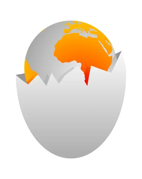 卵の殻の世界 — ストックベクタ