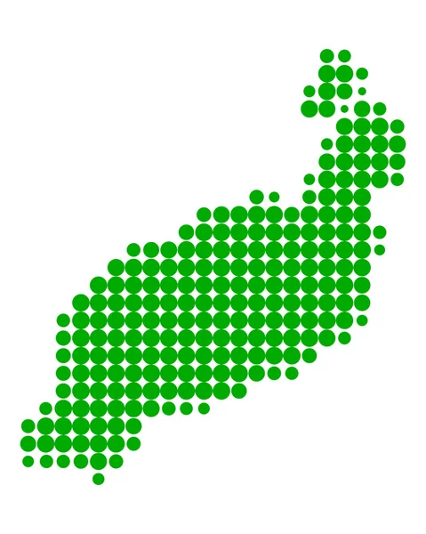 stock vector Map of Lanzarote