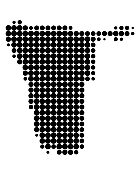 Karte von Namibia — Stockvektor