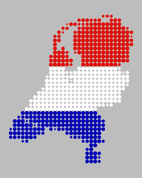 Karte und Flagge der Niederlande — Stockvektor