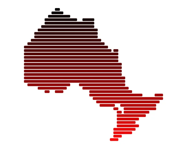 Ontario térképe — Stock Vector