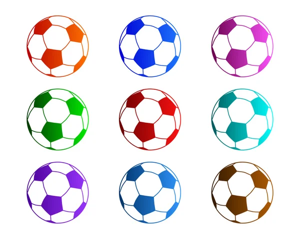 Футбольні м'ячі — стоковий вектор