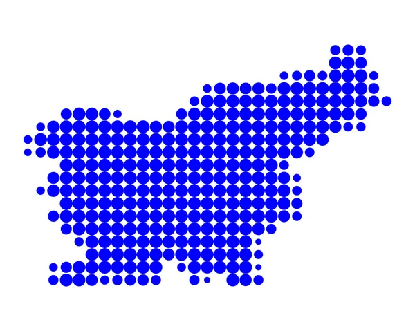 Mappa della Slovenia — Vettoriale Stock