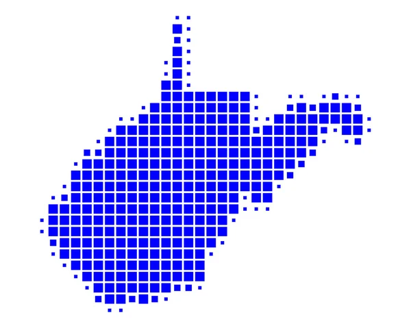 西弗吉尼亚地图 — 图库矢量图片