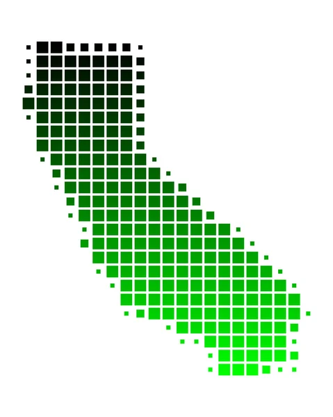 Mapa da Califórnia — Vetor de Stock