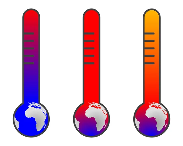 Klimatförändringar: global uppvärmning — Stock vektor