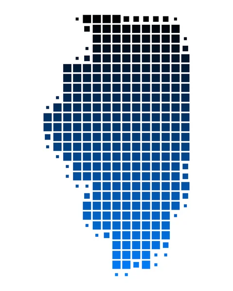 La carte de Illinois — Image vectorielle