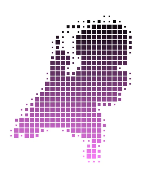 Mappa dei Paesi Bassi — Vettoriale Stock