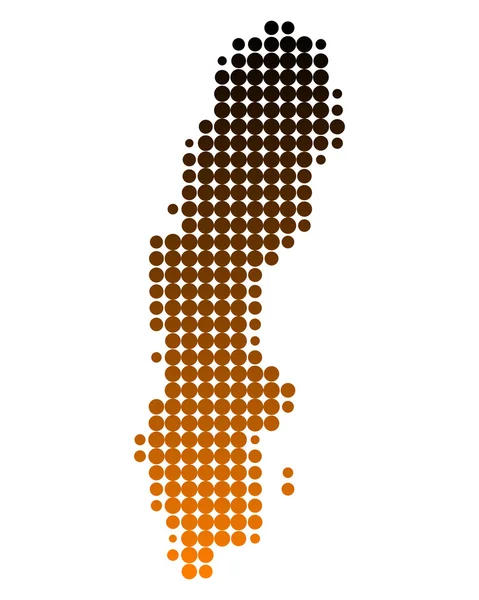 Karte von Schweden — Stockvektor