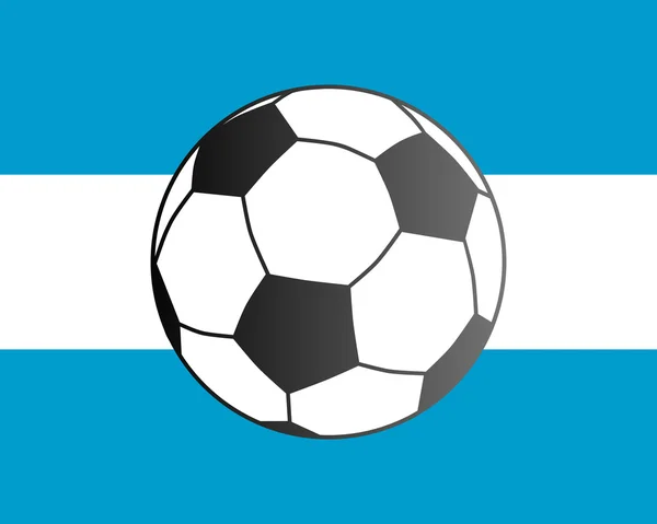 Vlag van Argentinië en voetbal bal — Stockvector