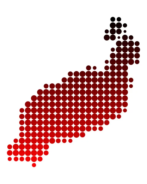 stock vector Map of Lanzarote