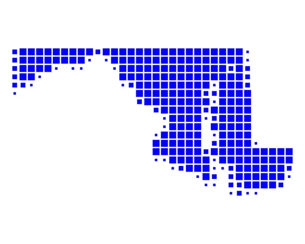 马里兰州的地图 — 图库矢量图片