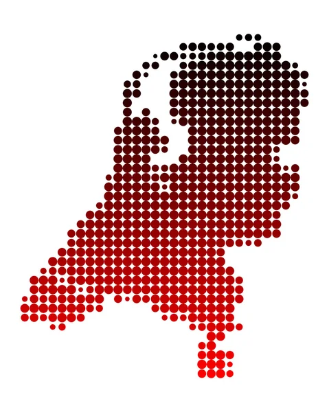 Mapa Nizozemska — Stockový vektor