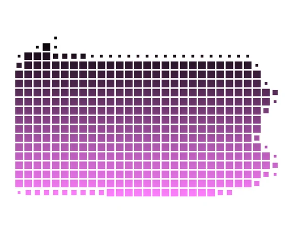 La mappa di Pennsylvania — Vettoriale Stock