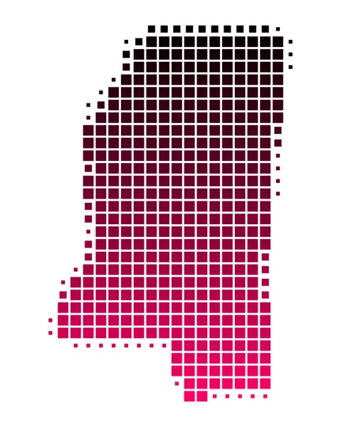 La carte de Mississippi — Image vectorielle