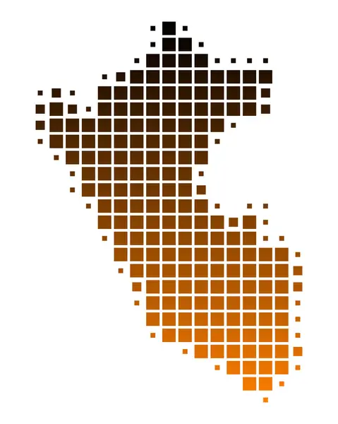 पेरू का नक्शा — स्टॉक वेक्टर