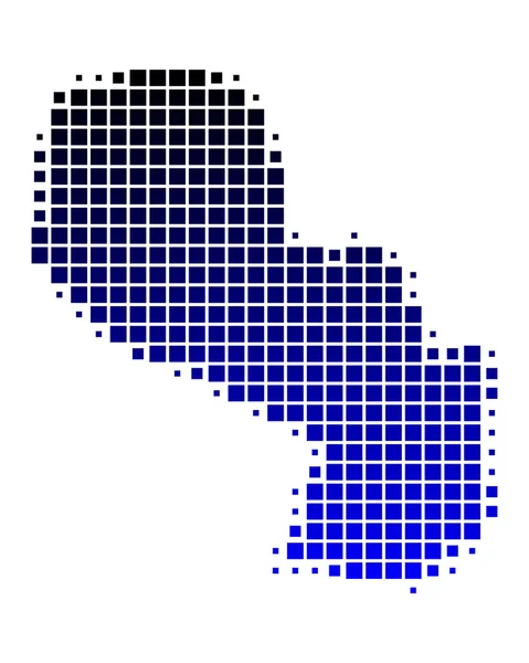 La carte de Paraguay — Image vectorielle
